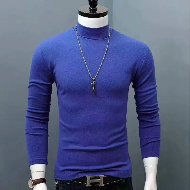 Men's Thin Cotton Turtleneck Underwer Warm Sweater