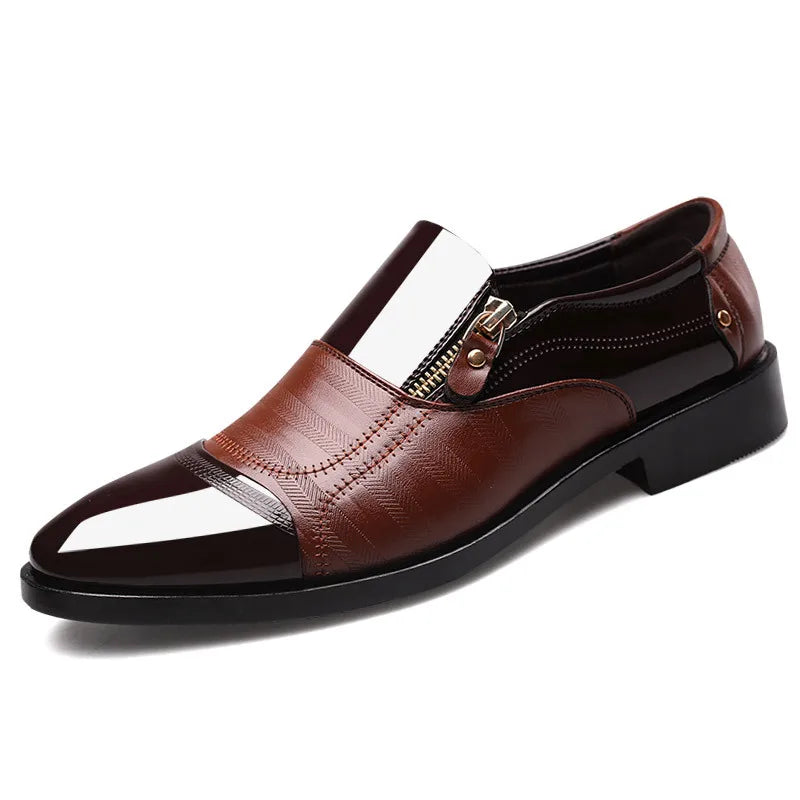 Chaussures formelles en cuir verni noir pour hommes