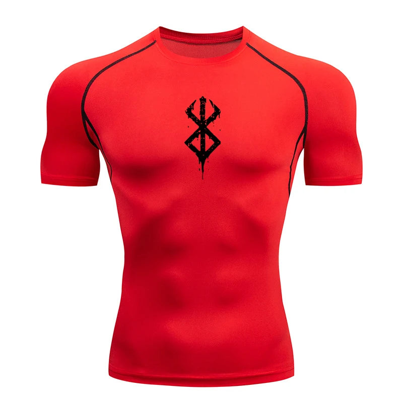 Kurzarm-Kompressionsshirt für Herren – Sportliches Rashguard-T-Shirt für Fitnessstudio und Training