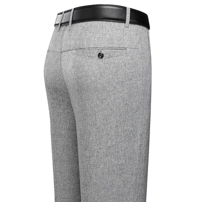 Men's Summer Elastic Straight Formal Pants