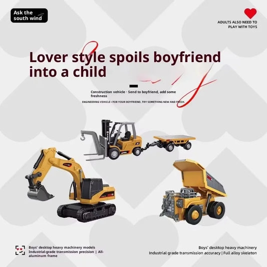 Light and Sound Remote Control Excavator Toy