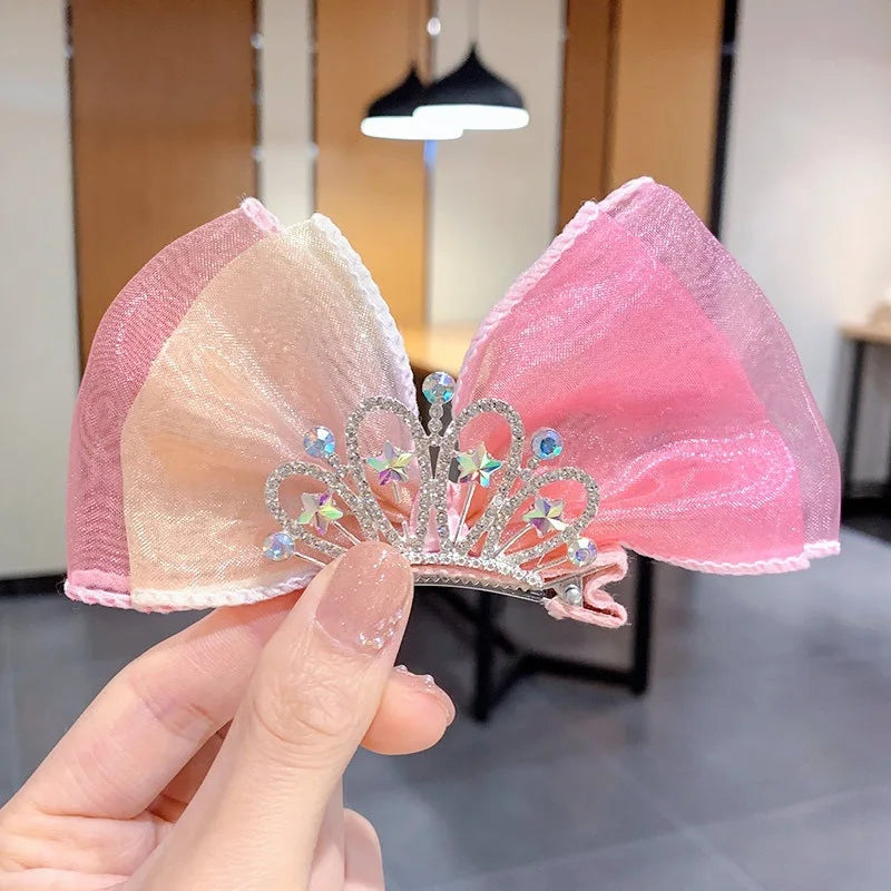 Kid's Pastel Barrette Rainbow Hair Bows