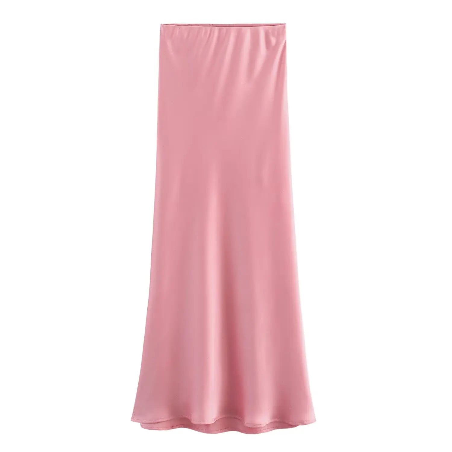 Women's High Waist Flowy A-Line Elastic Silky Skirts