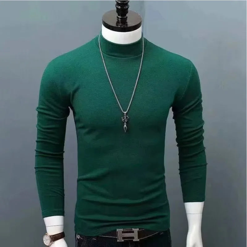 Men's Thin Cotton Turtleneck Underwer Warm Sweater