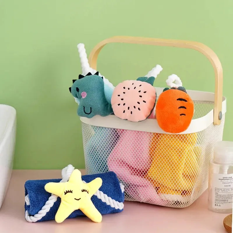 Cute Hand Towels for Kids, Baby Microfiber Fingertip Towels