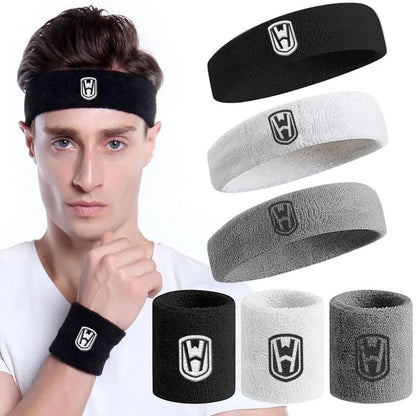 WOSWEIR Cotton Athletic Headband for Sports & Fitness