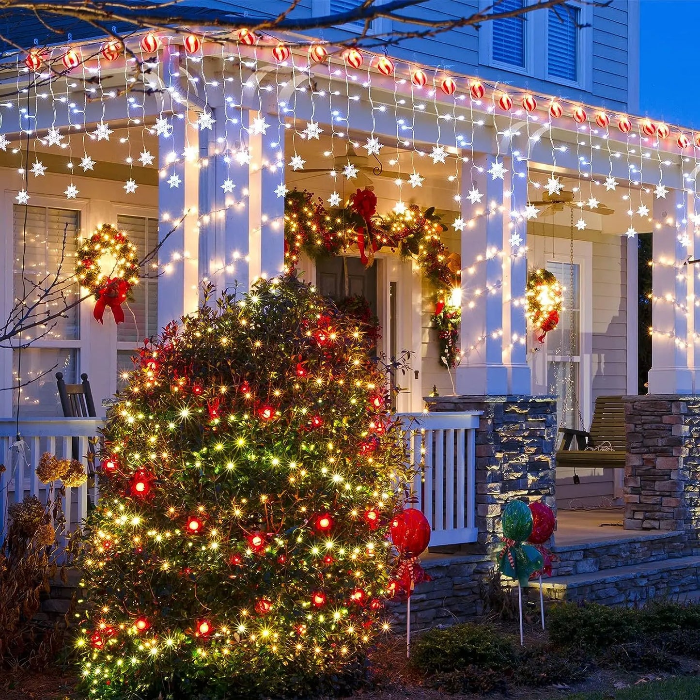 Lumières LED de Noël en forme de flocon de neige