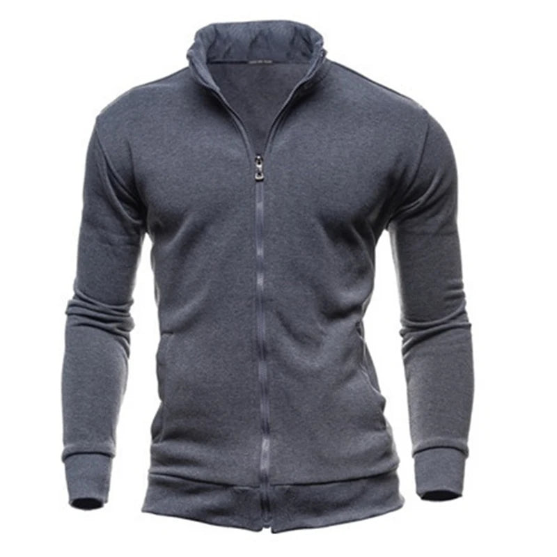 Slim Fit Hooded Zipper Jacket for Men