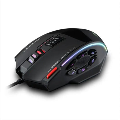 C13 Wired Gaming Mouse with 13 Programmable Buttons Adjustable DPI (1500–10000) RGB LED Optical Sensor USB Gaming Mouse