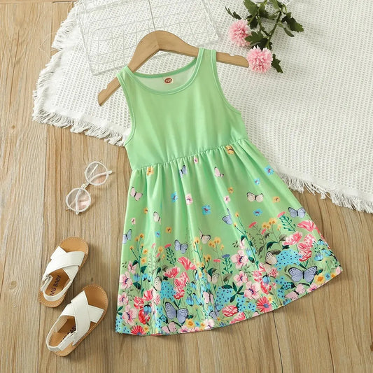 Kids Girls  Sleeveless Dress