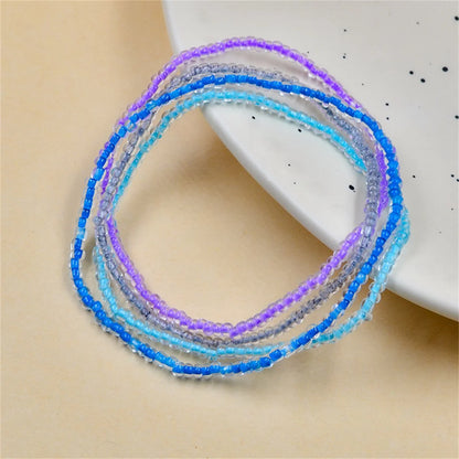 4PCS Glow in the Dark Bracelets Set for Women – Luminous Resin Elastic Stretch Bracelet Stack