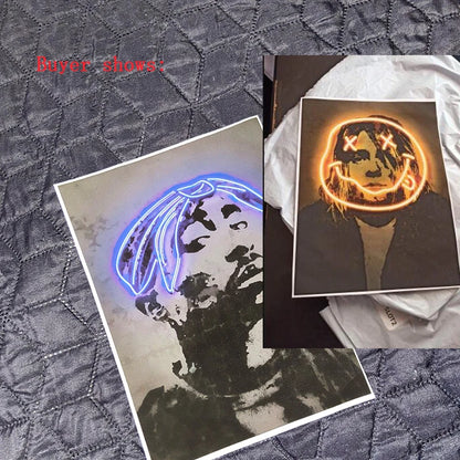 Hip Hop Singers Abstract Wall Art Paintings