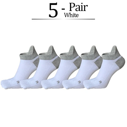 5 Pairs Men's Cotton Sports Athletic Crew Socks