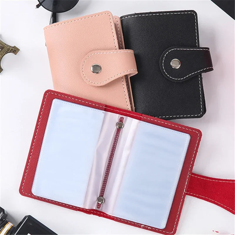 Unisex RFID Blocking Leather Credit Card Holder Wallet – 26 Slot ID Card Organizer Case