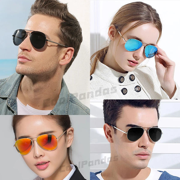 Men's polarized driving sunglasses with pilot style alloy frame.