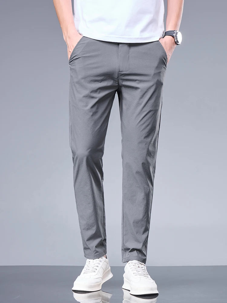 Summer Ice Silk Business Pants for Men