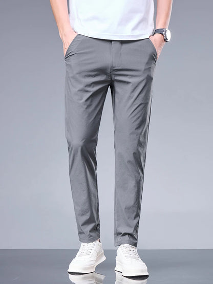 Summer Ice Silk Business Pants for Men