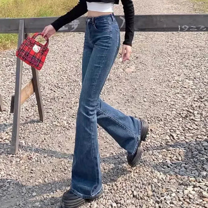 Jean slim évasé en denim High Street pour femme