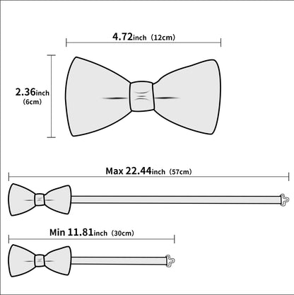 Men's Green Silk Bow Tie Set