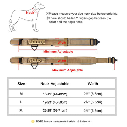 Strapazierfähiges Hundehalsband – militärische taktische Haustier-Trainingshalsbänder