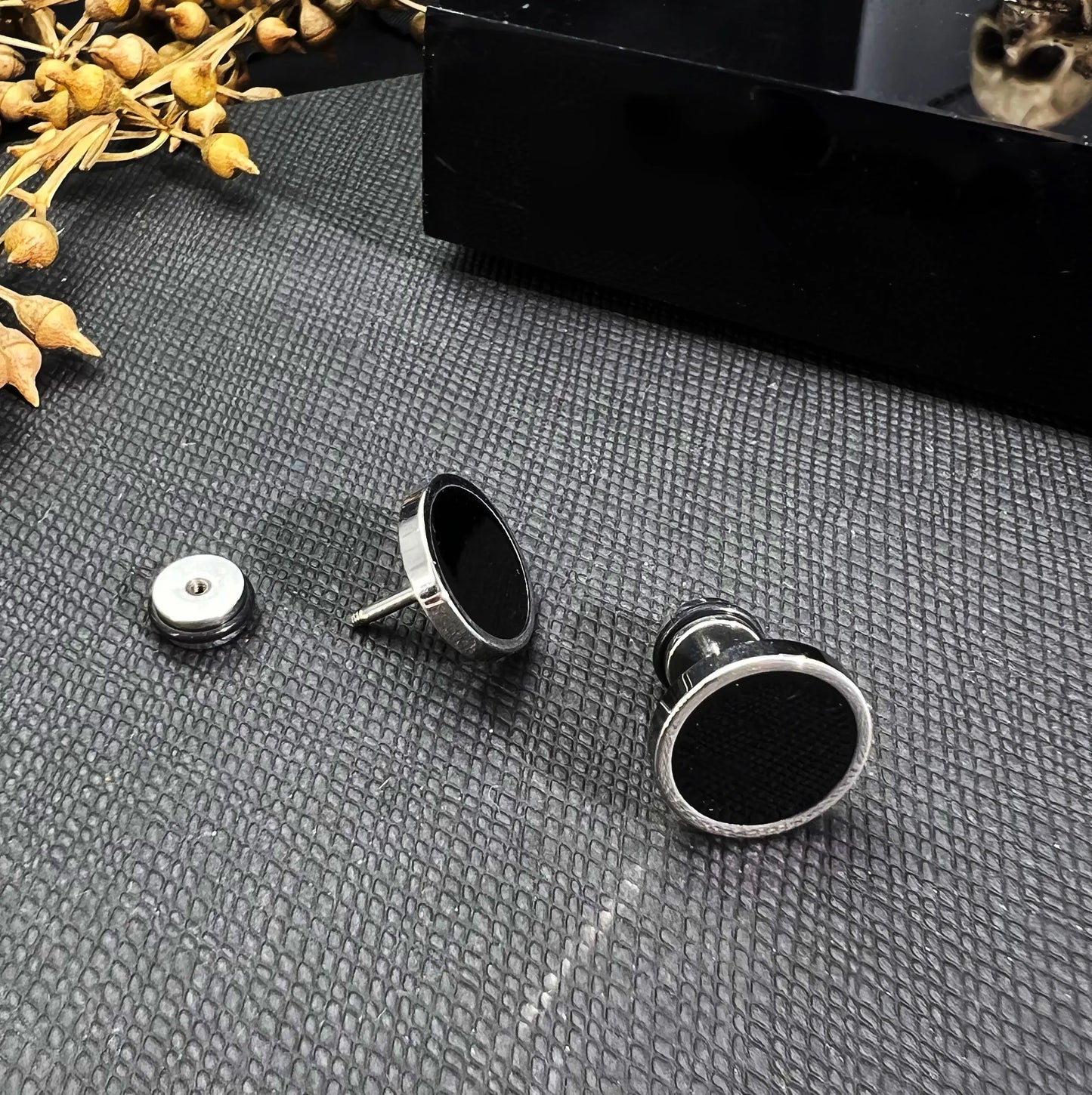 mens earrings, mens earrings studs, stainless steel earrings, titanium earrings, black stud earrings, studs earrings, male earrings, black earrings for men, titanium earrings studs, black stud earrings men