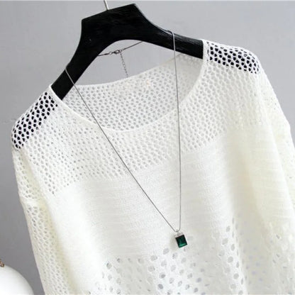 Summer Elegant Hollow Out Women Blouse