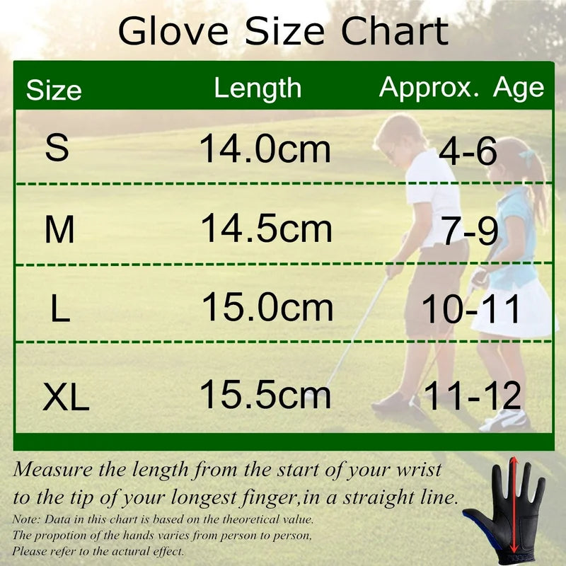 Junior Kids Breathable Golf Gloves