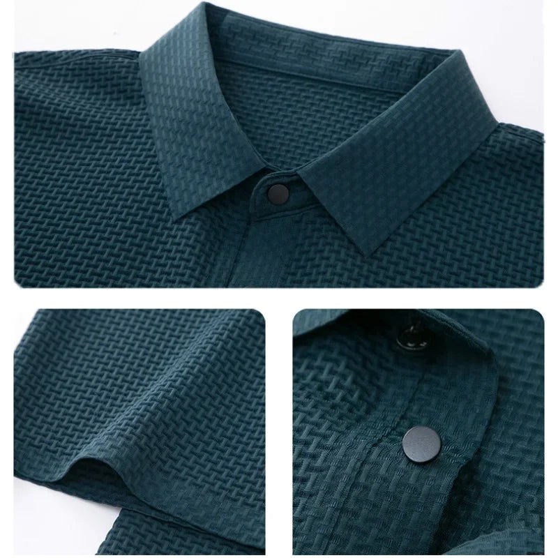 Korean Silk Knitted Polo Shirt