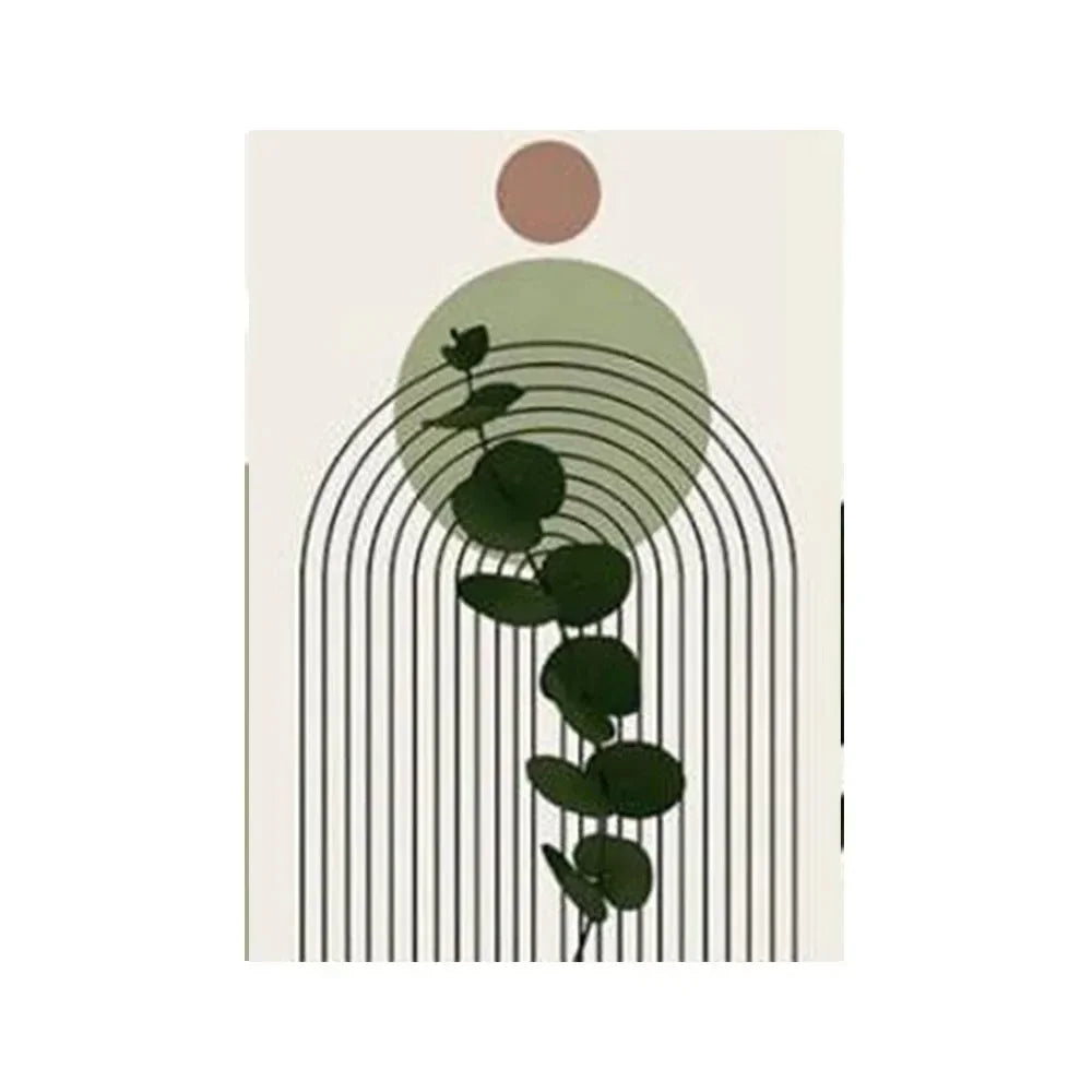 Abstrakte grüne Pflanzen-Leinwand-Kunstmalerei