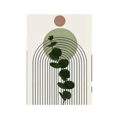 Abstrakte grüne Pflanzen-Leinwand-Kunstmalerei