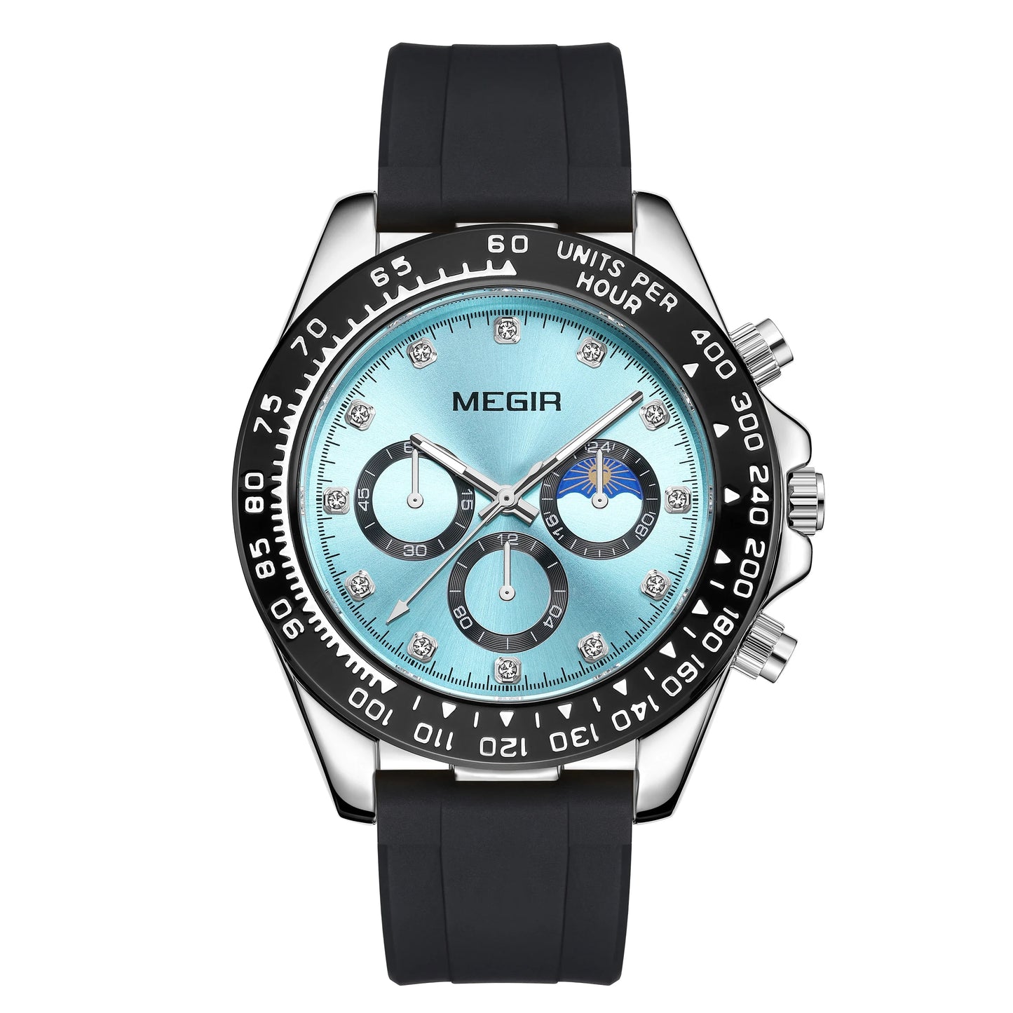 Herren-Quarzuhr aus Edelstahl – Wasserdichte Outdoor-Sportarmbanduhr mit Leuchtzifferblatt