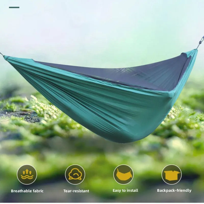 Lightweight 2-Person Hammock with Mosquito Protection