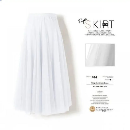 Damen-A-Linien-Rock mit hohem Bund und Falten