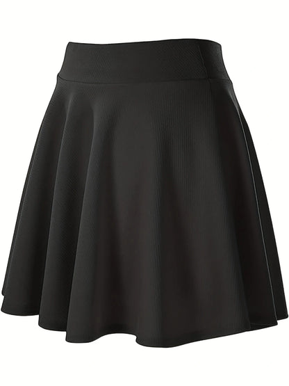 Stylish Black Pleated Mini Skirt