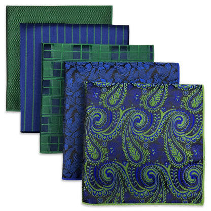 Mouchoirs de poche en soie pour hommes, assortiment coloré