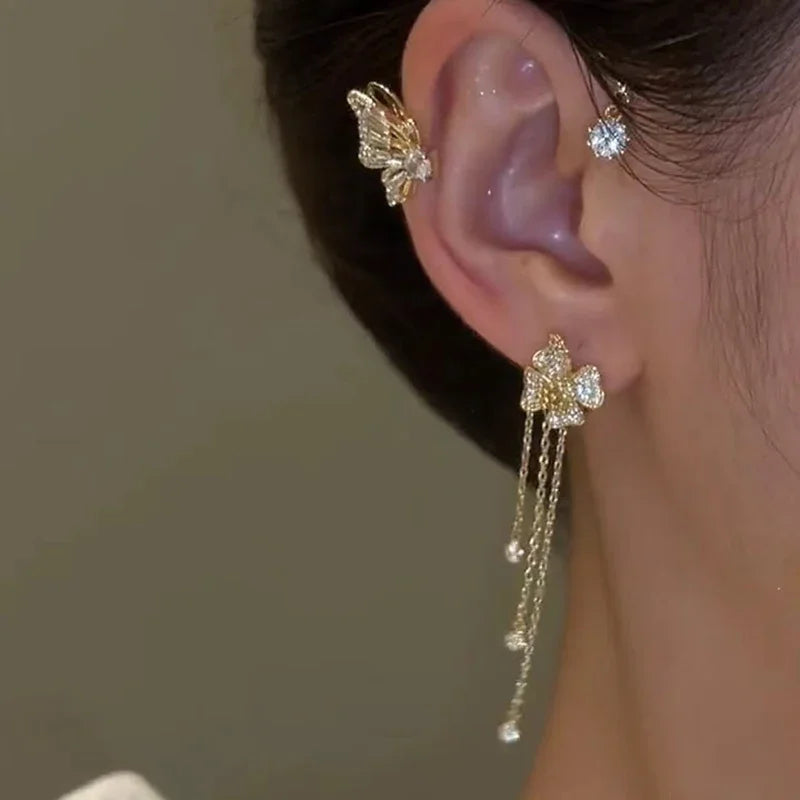 Ohrclips mit Schmetterlingsmotiv für Damen