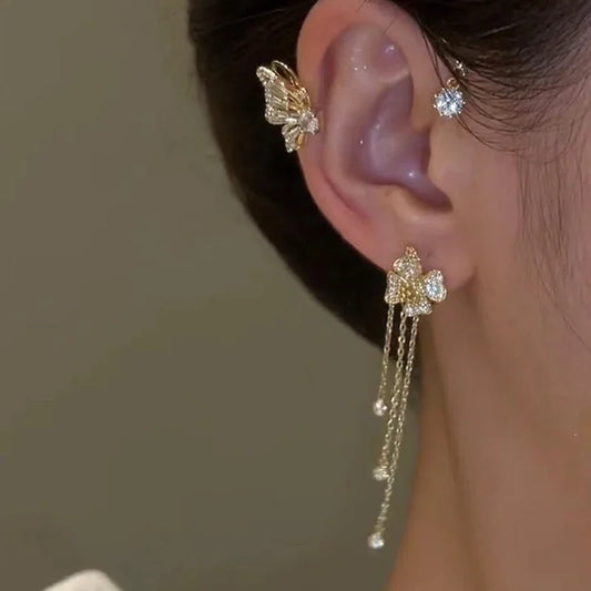 Ohrclips mit Schmetterlingsmotiv für Damen