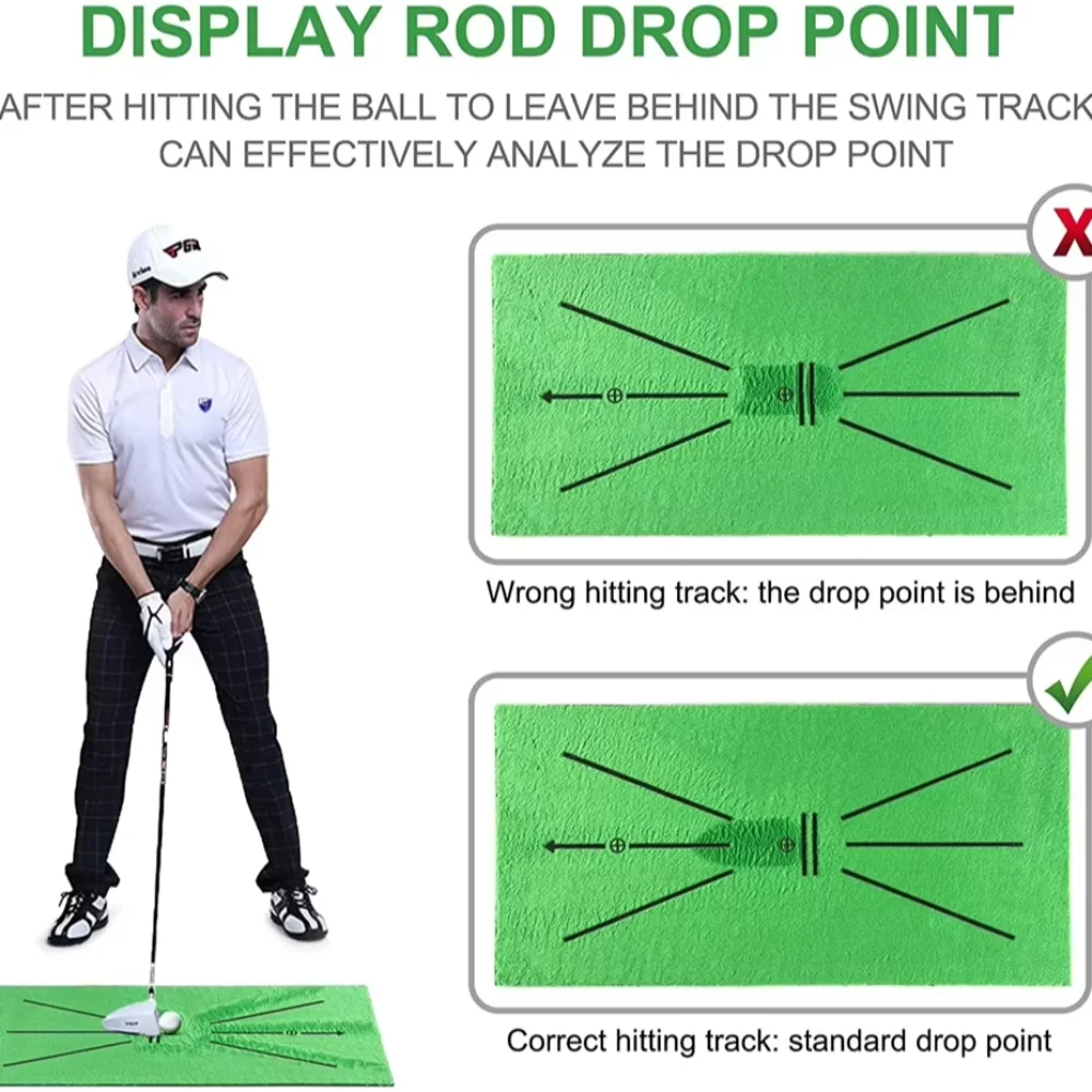 Tragbare, faltbare Golfschlagmatte – Schwungtrainingshilfe