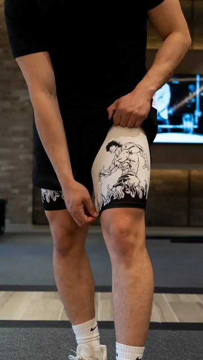 Dragon Ball & One Piece Anime Print Gym Shorts