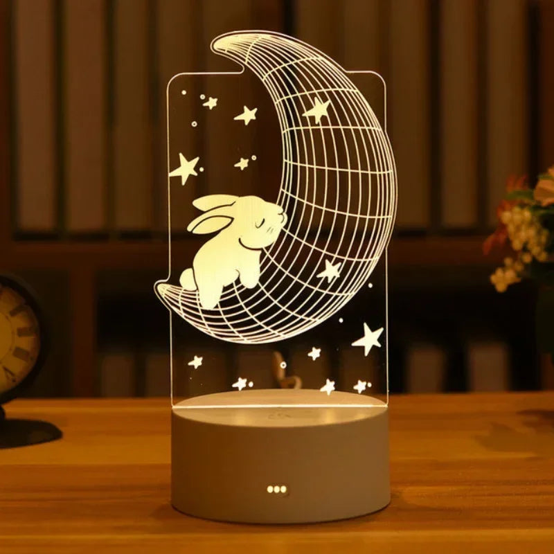 Romantic 3D Acrylic LED Love Lamp