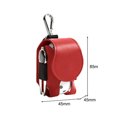 Mini PU Leather Golf Ball Bag with Belt