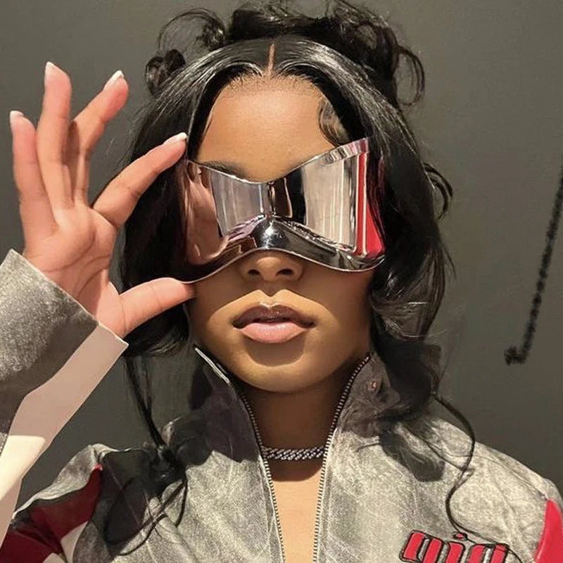 Unisex Sports Oversized Y2K Rimless Sunglasses