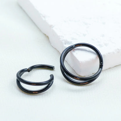 Nasenring aus implantatgeeignetem Titan – Nahtloser Klickverschluss mit Scharnier