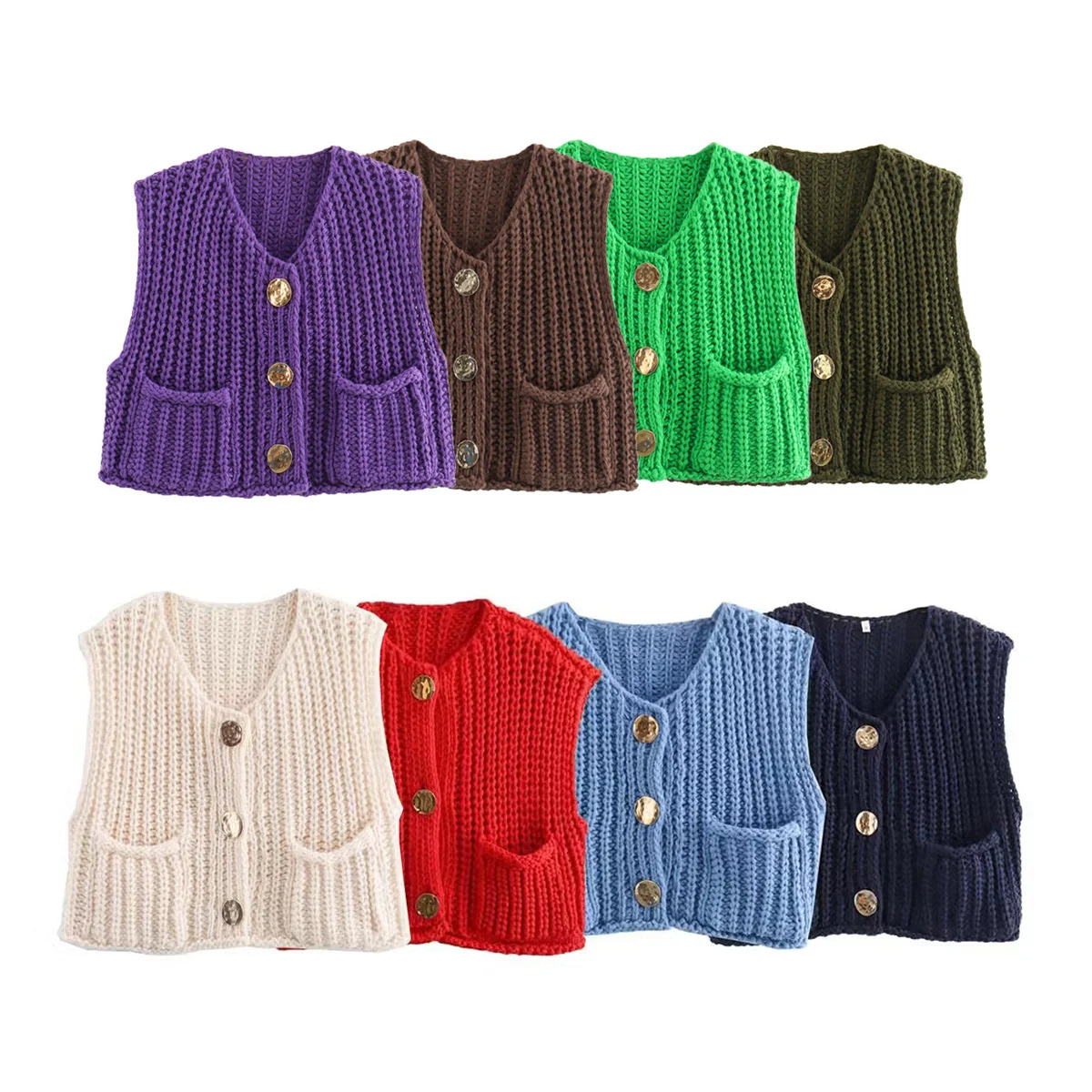 Korean Fashion Loose Crop Sweater Vest