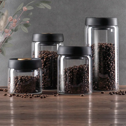 Glass Vacuum-Sealed Jug for Coffee Beans