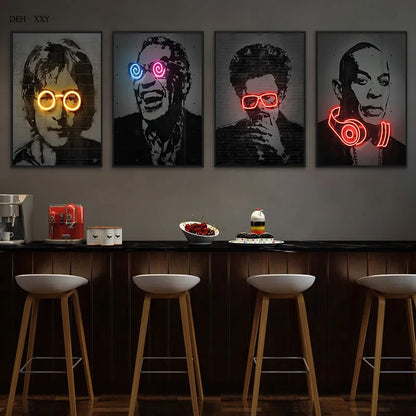 Hip Hop Singers Abstract Wall Art Paintings