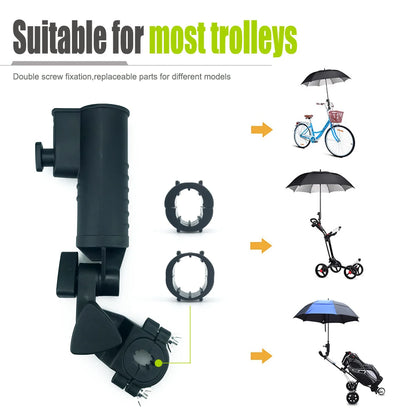 Supports de parapluie universels pour chariot de golf à 3 roues