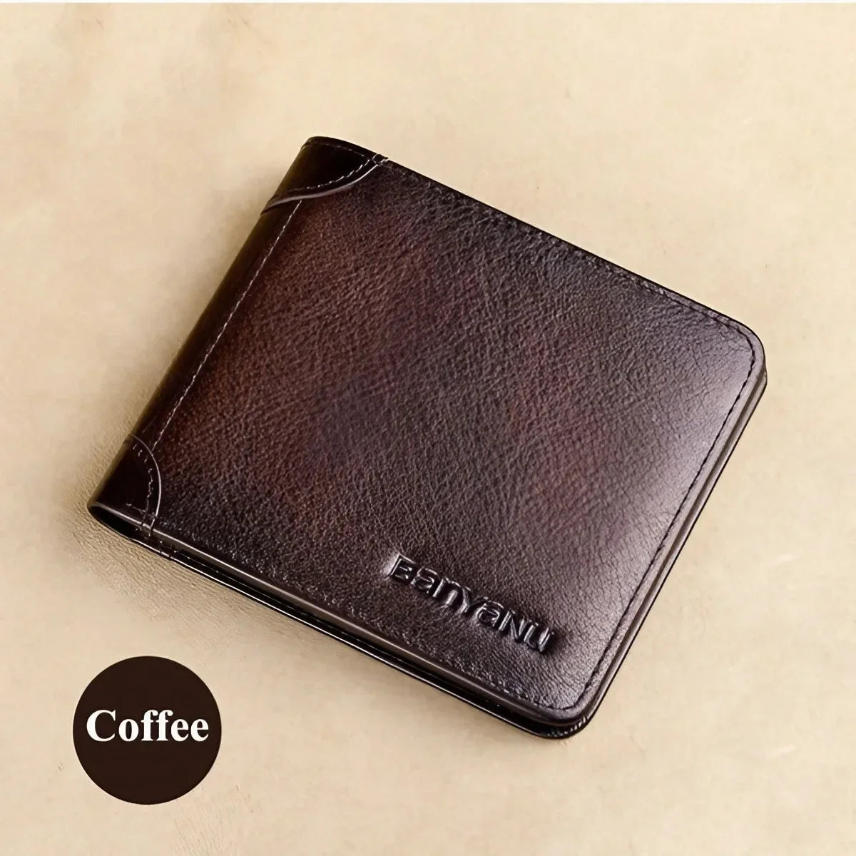 Genuine Leather RFID Blocking Wallet for Men – Slim Thin Bifold Short Wallet