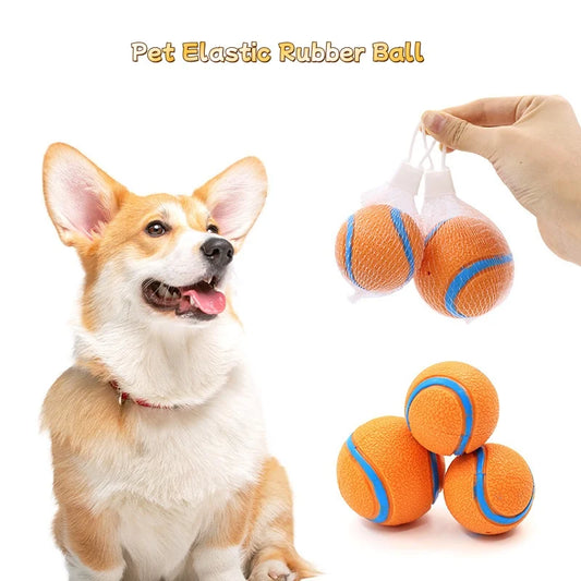 Indestructible Squeaky Dog Ball Toy – Durable Bouncy Tennis Ball for Aggressive Chewers