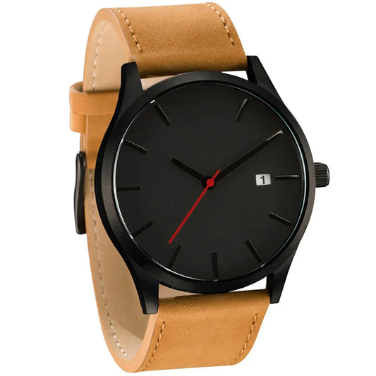 Montres de sport pour hommes - Montre avec ceinture en cuir